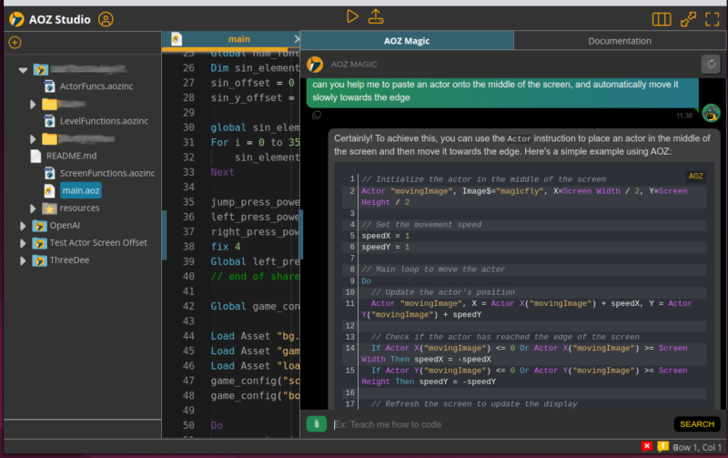 AOZ Studio with AI assistant